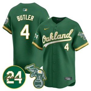 Oakland Athletics 4 Butler Alternate Green New Jersey