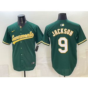 Oakland Athletics 9 Jackson Green Men Jersey