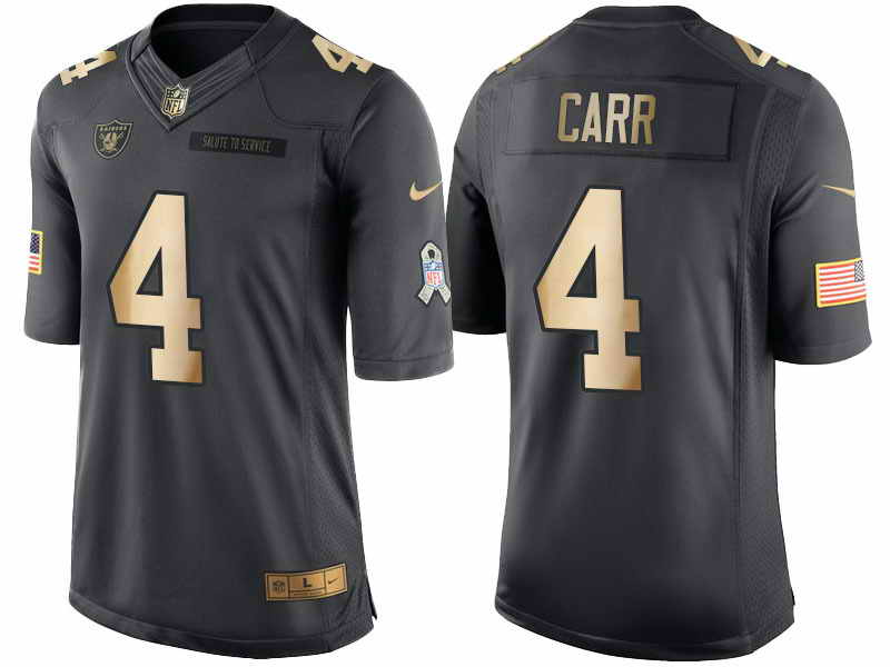 Oakland Raiders #4 Derek Carr 2016 Christmas Salute To Service Jersey