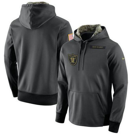 Oakland Raiders Nike Anthracite Salute To Service Player Performance Hoodie Oakland Raiders Nike Anthracite Salute To Service Player Performance Hoodie