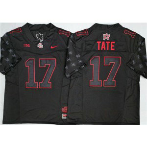 Ohio State Buckeyes 17 Carnell Tate Black 2025 F.U.S.E. Vapor Limited Men Jersey