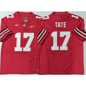 Ohio State Buckeyes 17 Carnell Tate Red 2025 F.U.S.E. Vapor Limited Men Jersey