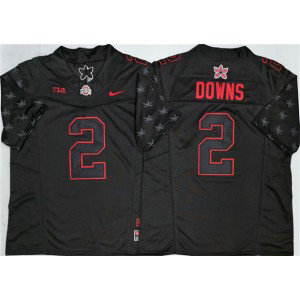 Ohio State Buckeyes 2 Caleb Downs Black 2025 F.U.S.E. Vapor Limited Men Jersey