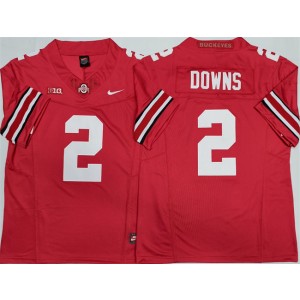 Ohio State Buckeyes 2 Caleb Downs Red 2025 F.U.S.E. Vapor Limited Men Jersey