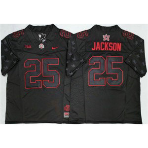 Ohio State Buckeyes 25 Lamar Bo Jackson Black 2025 F.U.S.E. Vapor Limited Men Jersey