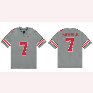 Ohio State Buckeyes 7 Jermaine Mathews Jr. Gray Vapor Limited Men Jersey