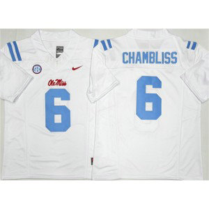 Ole Miss Rebels 6 Trinidad Chambliss White F.U.S.E. Vapor Limited Men Jersey