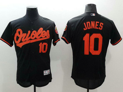 Orioles 10 Adam Jones Black Flexbase Jersey