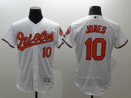 Orioles 10 Adam Jones White Flexbase MLB Jersey