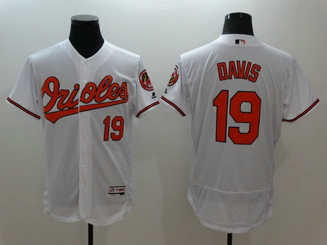 Orioles 19 Chris Davis White Flexbase MLB Jersey