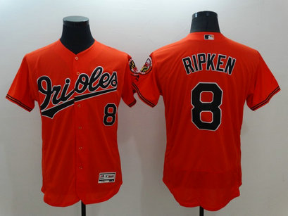 Orioles 8 Cal Ripken Jr. Orange Flexbase MLB Jersey