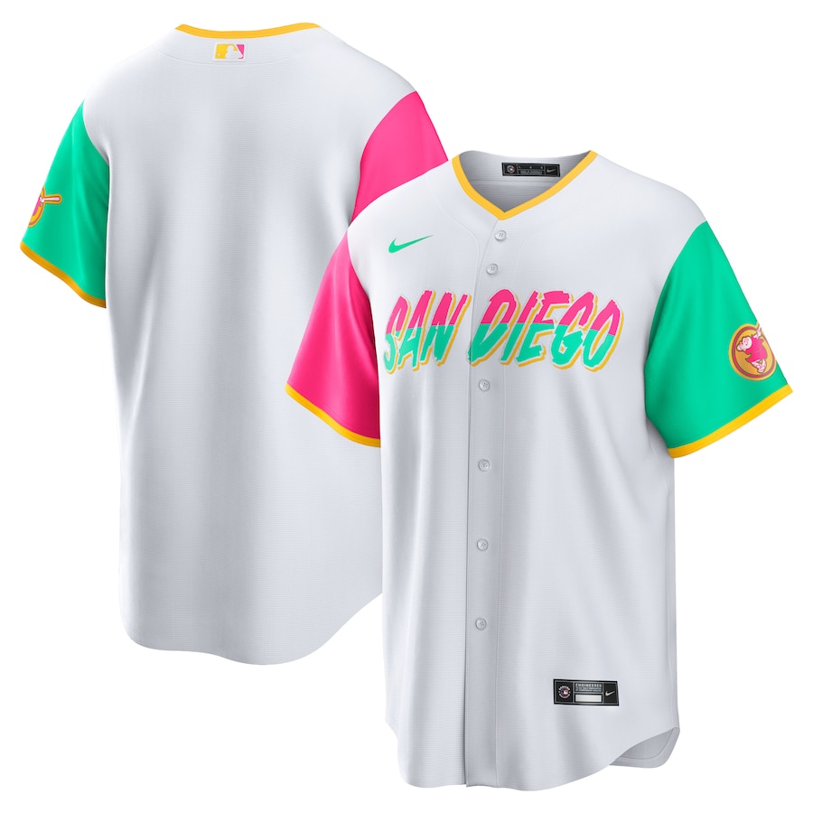 Padres Blank White Nike 2022 City Connect Cool Base Jersey