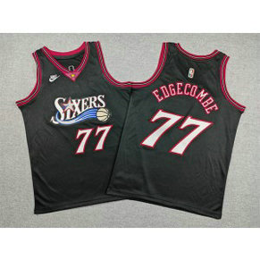 Philadelphia 76ers 77 Edgecombe New Black Youth Jersey