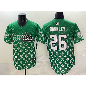 Philadelphia Eagles 26 Barkley Green Baseball Vapor Limited Men Jersey