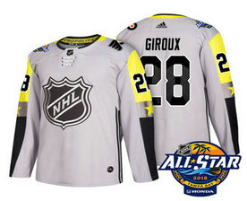 Philadelphia Flyers #28 Claude Giroux Grey 2018 NHL All-Star Men's Stitched Ice Hockey Jersey