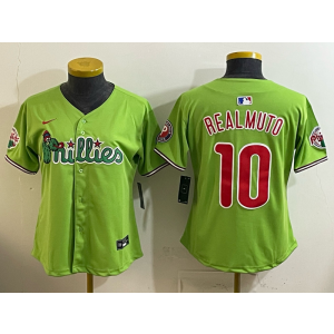 Philadelphia Phillies 10 Realmuto Green Cool Base Women Jersey