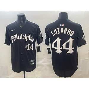 Philadelphia Phillies 44 Luzardo Black Cool Base Men Jersey