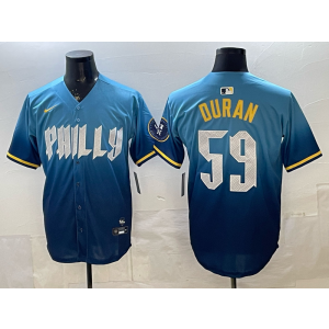 Philadelphia Phillies 59 Duran Blue City Cool Base Men Jersey
