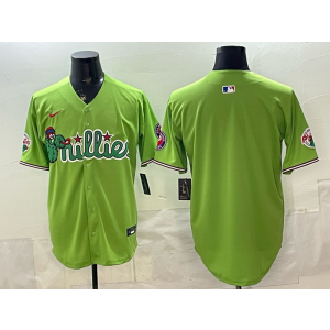 Philadelphia Phillies Blank Green Cool Base Men Jersey Philadelphia Phillies Blank Green Cool Base Men Jersey