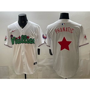 Philadelphia Phillies Blank Star White Cool Base Men Jersey