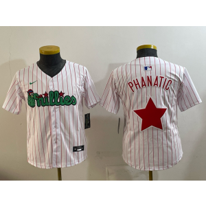 Philadelphia Phillies Blank White Cool Base Youth Jersey