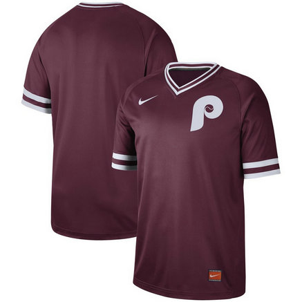 Philadelphia Phillies Nike Cooperstown Collection Legend V-Neck Jersey Maroon