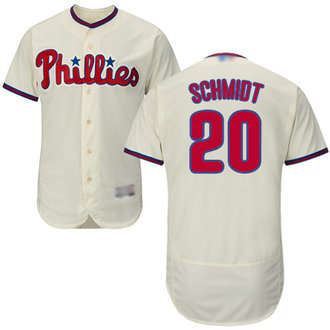 Phillies #20 Mike Schmidt Cream Flexbase Authentic Collection Stitched MLB Jersey