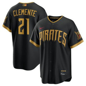 Pittsburgh Pirates 21 Roberto Clemente Black 2026 City Connect Cool Base Men Jersey