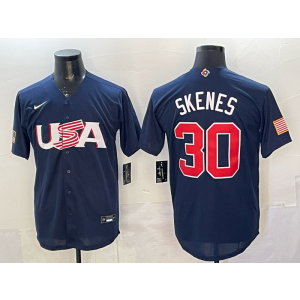 Pittsburgh Pirates 30 Skenes World Cup Navy Cool Base Men Jersey