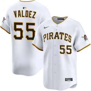 Pittsburgh Pirates 55 Valdez White Men Jersey