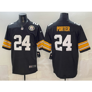 Pittsburgh Steelers 24 Joey Porter Jr. Black Vapor Limited Men Jersey