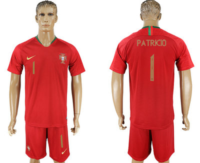 Portugal 1 PATRICIO Home 2018 FIFA World Cup Soccer Jersey