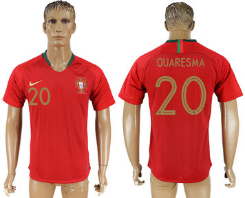 Portugal 20 QUARESMA Home 2018 FIFA World Cup Thailand Soccer Jersey