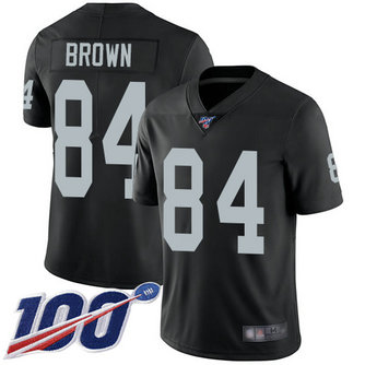 Raiders #84 Antonio Brown Black Team Color Men's Stitched Football