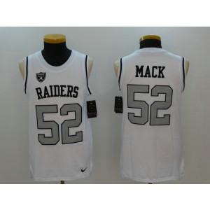Raiders 52 Khalil Mack White Color Rush Tank Top