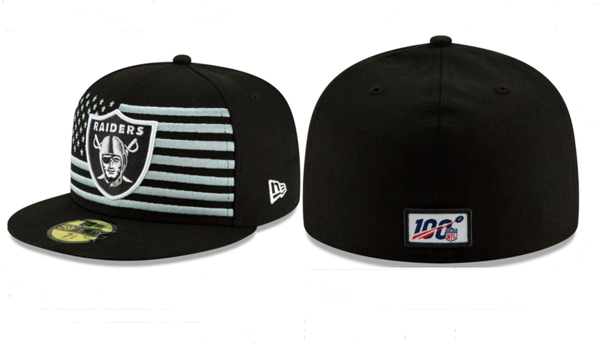 Raiders fitted black caps 60 001
