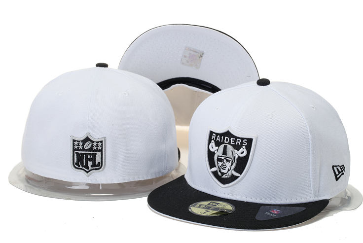 Raiders fitted white caps  60 002