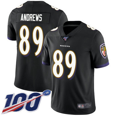Ravens #89 Mark Andrews Black Alternate Men's Stitched Football 100th Season Vapor Limited Jersey