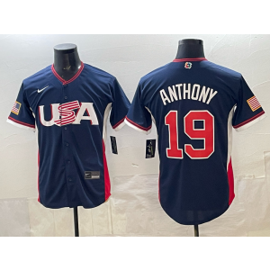 Red Sox 19 Anthony Blue 2026 World Cup Cool Base Men Jersey