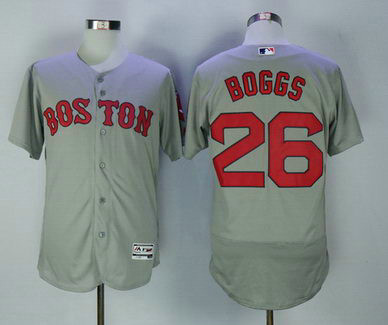 Red Sox 26 Wade Boggs Grey Flexbase MLB Jersey