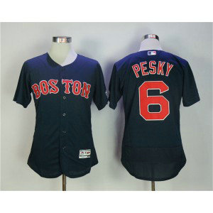 Red Sox 6 Johnny Pesky Navy Flexbase Men Jersey