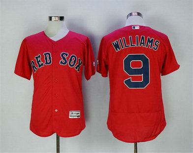 Red Sox 9 Ted Williams Red Flexbase MLB Jersey