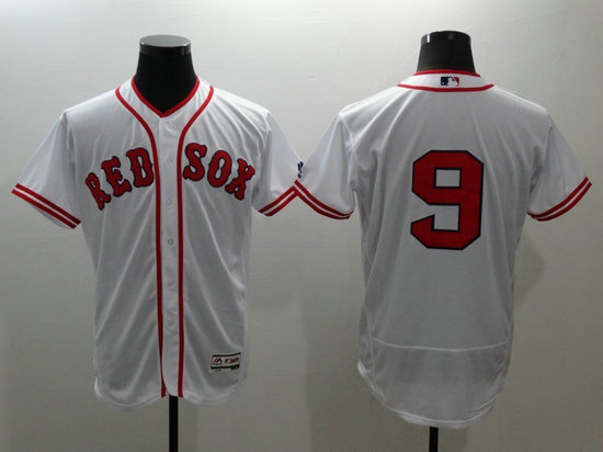 Red Sox 9 Ted Williams White Flexbase MLB Jersey