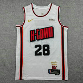 Rockets 28 Sengun White City Men Jersey