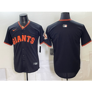 SF Giants Blank Black Men Jersey