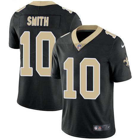 Saints #10 Tre'Quan Smith Black Team Color Men's Stitched Football Vapor Untouchable Limited Jersey