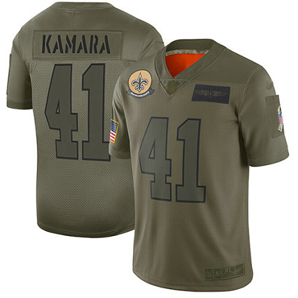 Saints #41 Alvin Kamara Camo Men's Stitched Football Limited 2019 Salute To Service Jersey