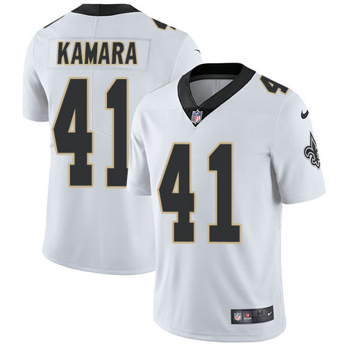 Saints #41 Alvin Kamara White Men's Stitched Football Vapor Untouchable Limited Jersey
