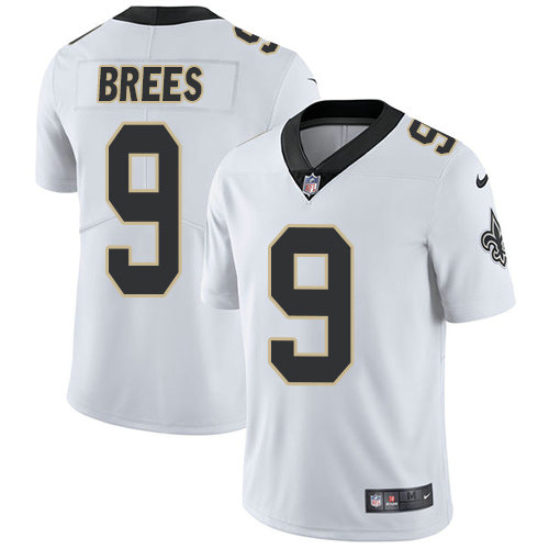 Saints #9 Drew Brees White Men's Stitched Football Vapor Untouchable Limited Jersey