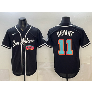San Antonio Spurs 11 Bryant Black Baseball Vapor Limited Men Jersey San Antonio Spurs 11 Bryant Black Baseball Vapor Limited Men Jersey